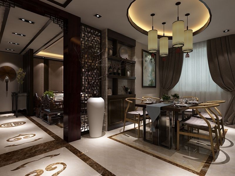 中式餐厅吊顶—中式餐厅吊顶